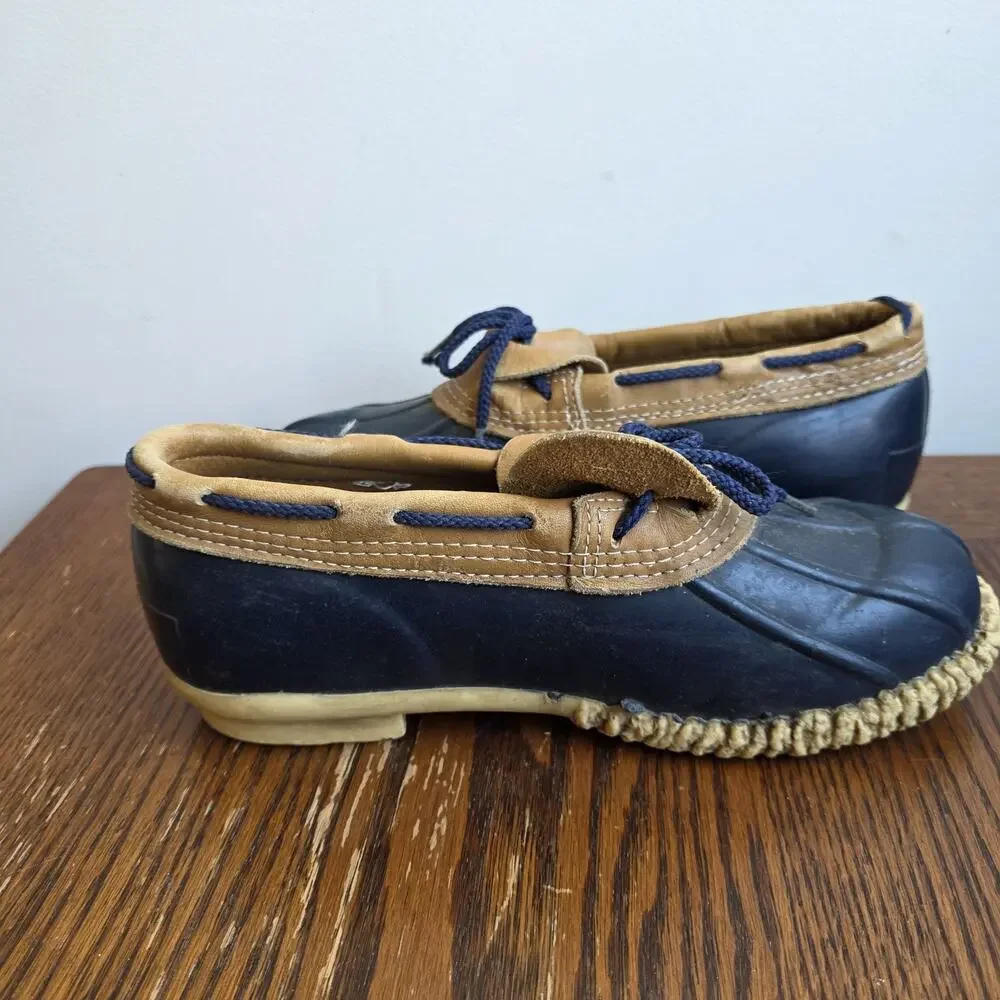 VTG Women's Sporto Navy Waterproof‎ Low Duck Boots Shoes US 8 Fisherman Nautical